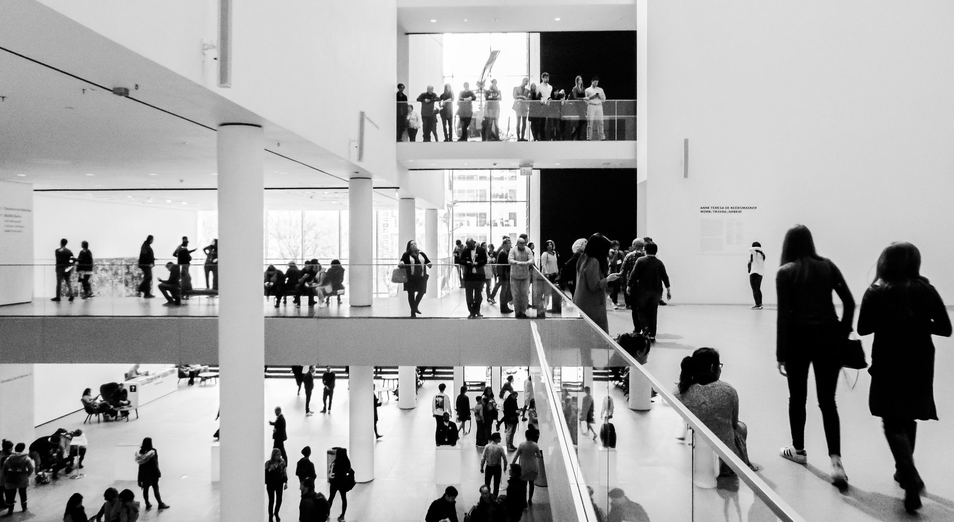 People in a modern museum gallery